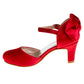 Badgley Mischka Heel Dress Shoes for Girls / Elegant Formal Comfort Design with Buckle Closure (Little Kid / Big Kid)