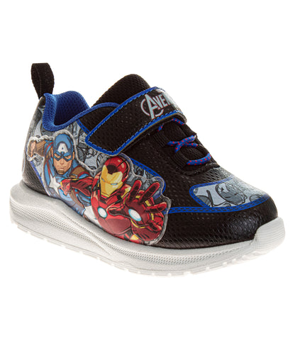 Marvel Comics Toddler Boys Sneakers Slipon Laceless - The Avengers Spiderman Captain America Hulk Thor Ironman Athletic Shoes (Sizes: 6-10 Toddler)