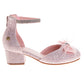 Badgley Mischka Dress Sandals Girls'  Buckle Closure Elegant Stylish Formal Wear Comfort Fit (Little Kid / Big Kid)