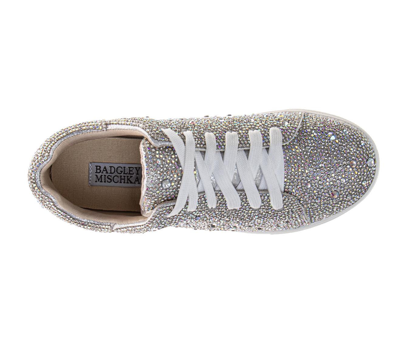 Badgley Mischka Dress Sandals for Girls Elegant Rhinestone Ankle Strap Formal (Little Kids / Big Kids)