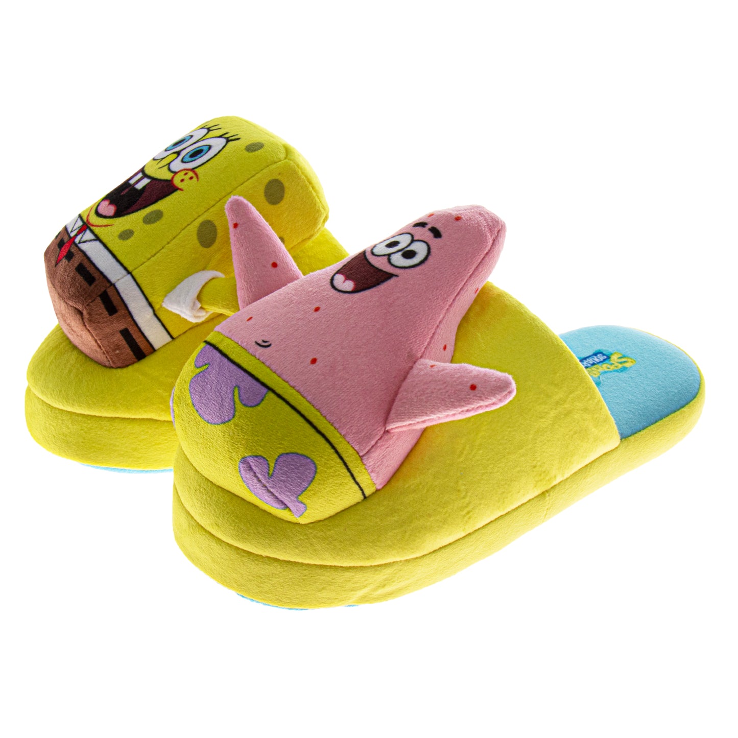 SpongeBob SquarePants Girls House Shoes Spongebob and Patrick Star Plush Warm Comfort Soft Slipper