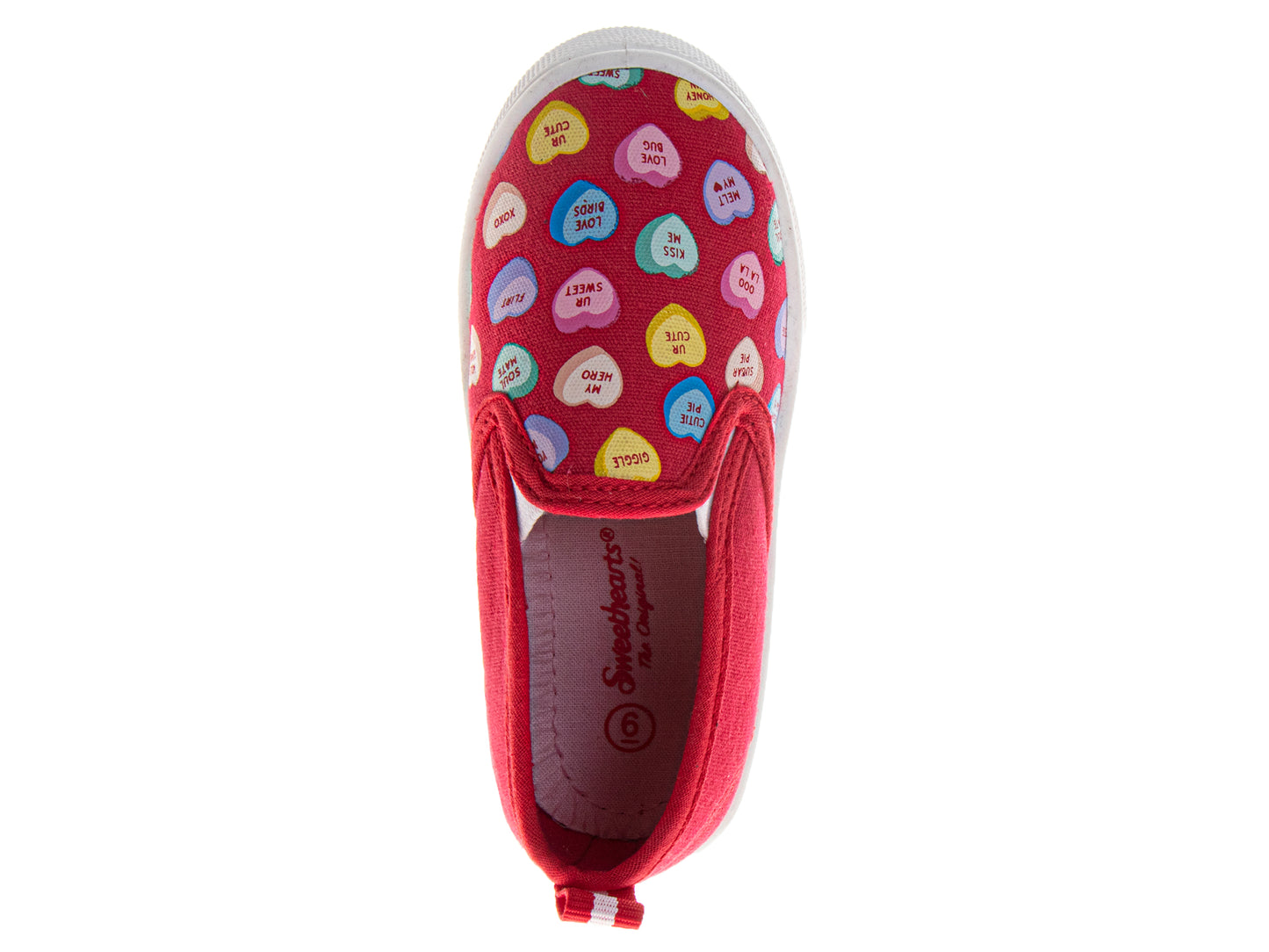 Sweethearts Conversation Hearts SlipOn Shoes Girls  Sweet Style Adorable Easy On/Off Casual Comfort NoLace Design (Toddler)
