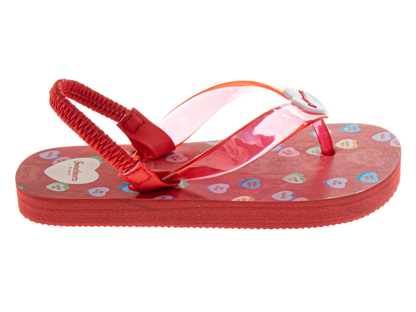 Sweethearts Girls Shoes, Girls Flip Flops, Thong Sandals - Kids Summer Beach & Pool Shoes, Slip On Red and White (Toddler/Little Kid)