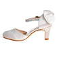 Badgley Mischka Heel Dress Shoes for Girls / Elegant Formal Comfort Design with Buckle Closure (Little Kid / Big Kid)