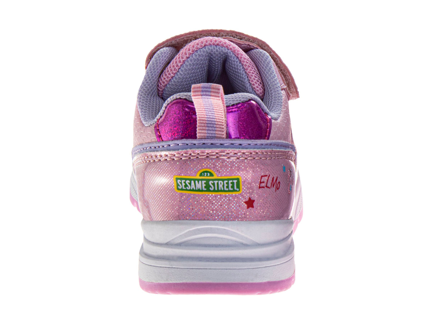 Sesame Street Girls Abby and Elmo Toddler Hook and Loop Lightup Sneakers