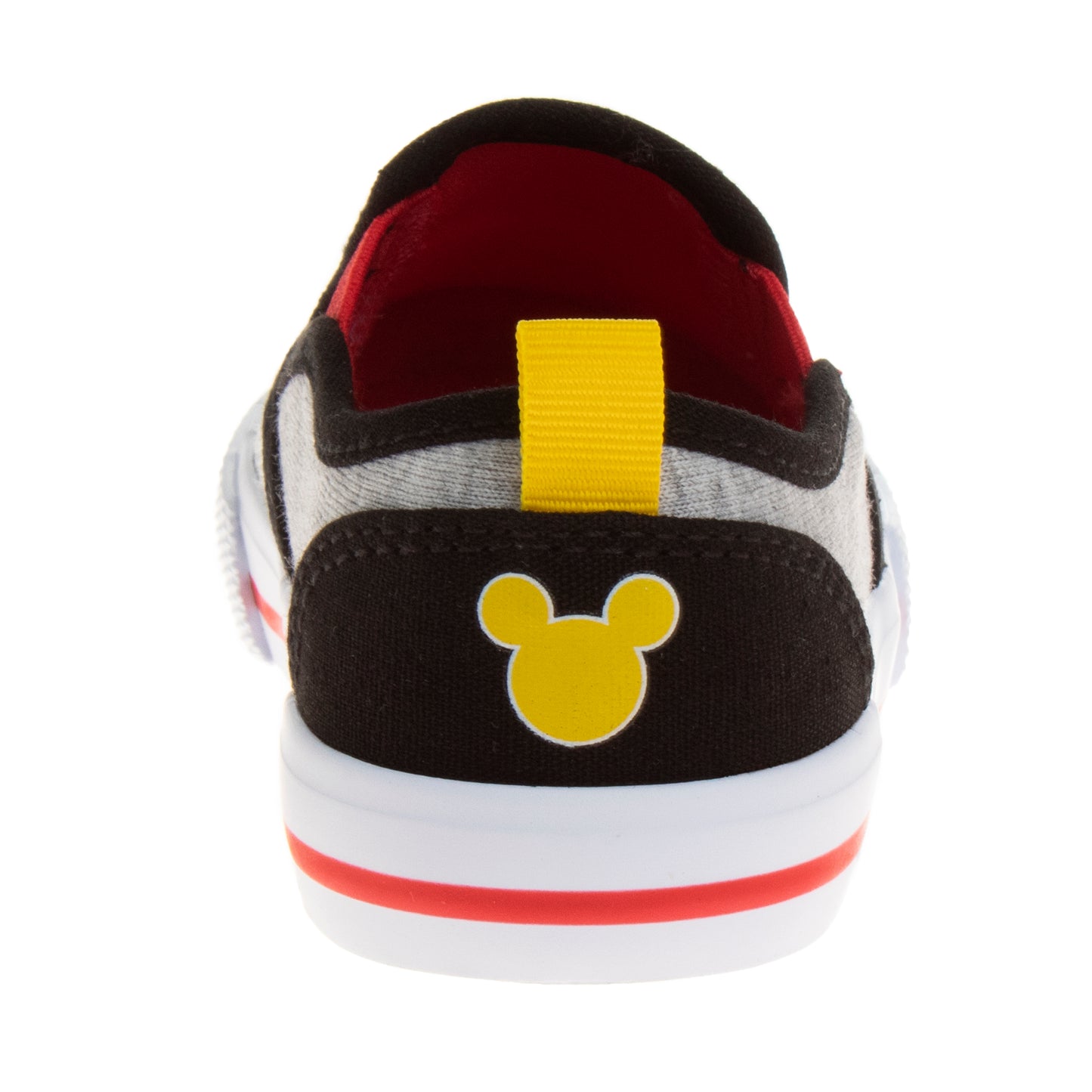 Mickey Mouse Casual No Lace Shoes - Low top Canvas Slip-on Tennis Boys Sneakers (Size 5-12 Toddler)