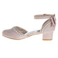 Badgley Mischka Low Heeled Dress Shoes Girls'  Elegant Stylish Formal Wear Comfort Heel Sparkle Detail (Little Kid / Big Kid)