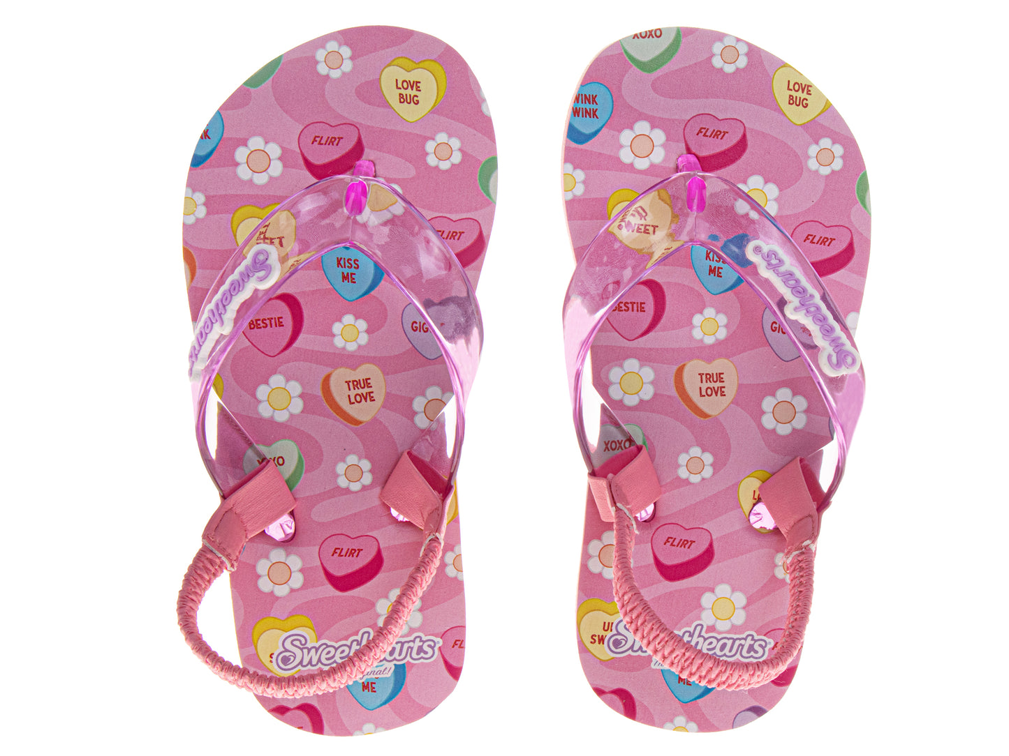Sweethearts Girls Shoes, Girls Flip Flops, Thong Sandals - Kids Beach and Pool Shoes, Slip On Pink and Purple (Toddler/Little Kid)