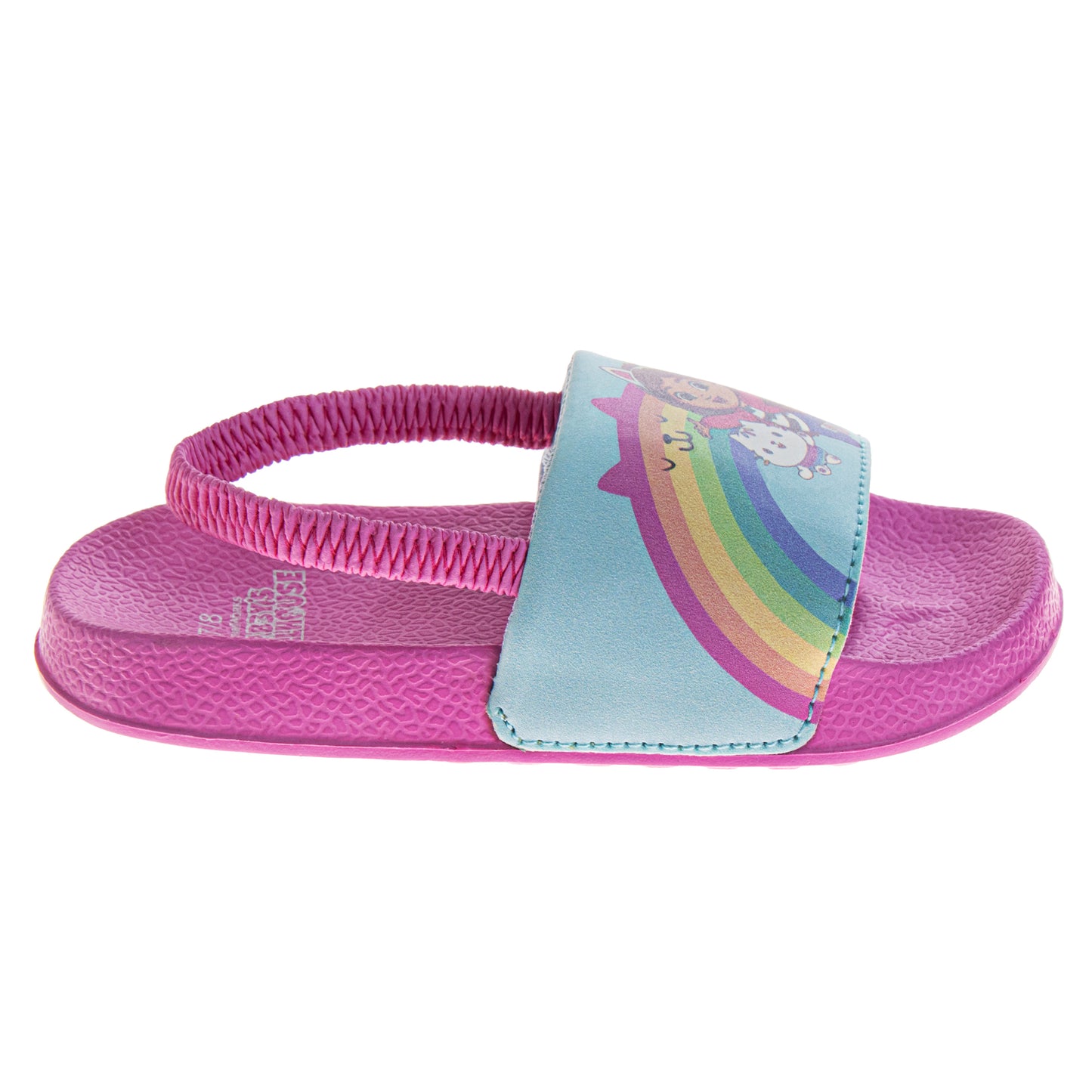 Gabbyâ€™s Dollhouse Girls Dual Size Slide Sandals Featuring Gabby and Cakey (Toddler / Little Kid)