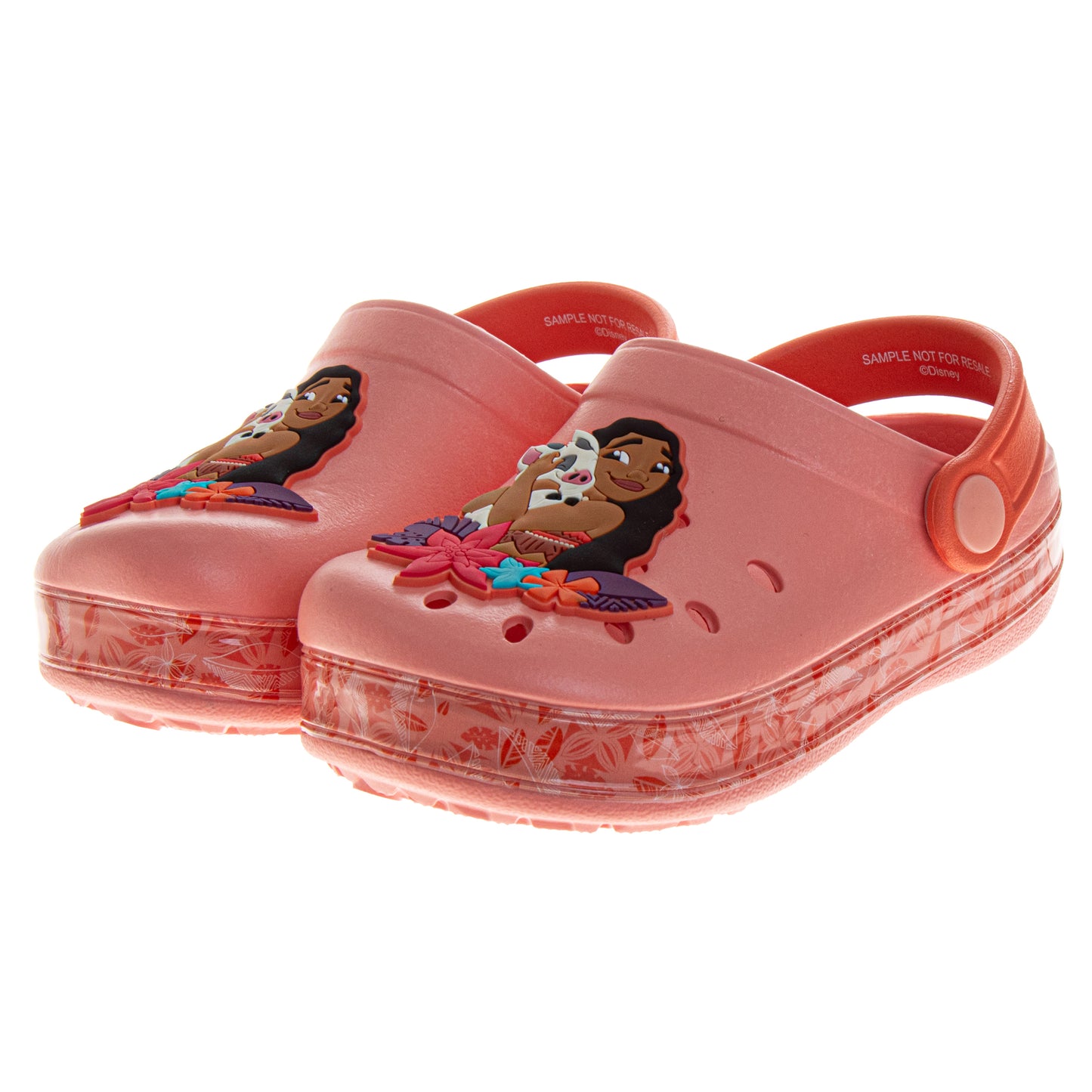 Disney Moana Girls Slip-On Clogs with Back Strap (Toddler/Little Kids)