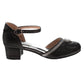 Badgley Mischka Low Heeled Dress Shoes Girls'  Elegant Stylish Formal Wear Comfort Heel Sparkle Detail (Little Kid / Big Kid)