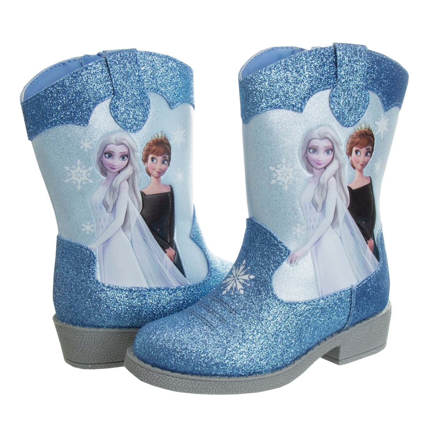 Frozen Girls' Anna and Elsa Western Cowgirl Boots (Toddlers)