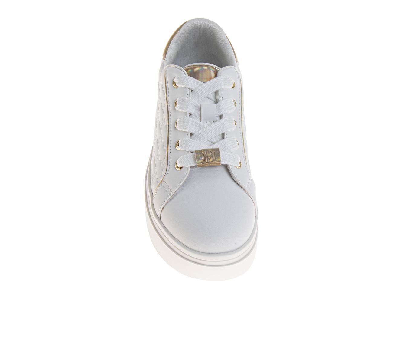 Badgley Mischka Girls' Fashion Lace-Up Low Top Sneakers with Metallic Accents (Little Kids/Big Kids)