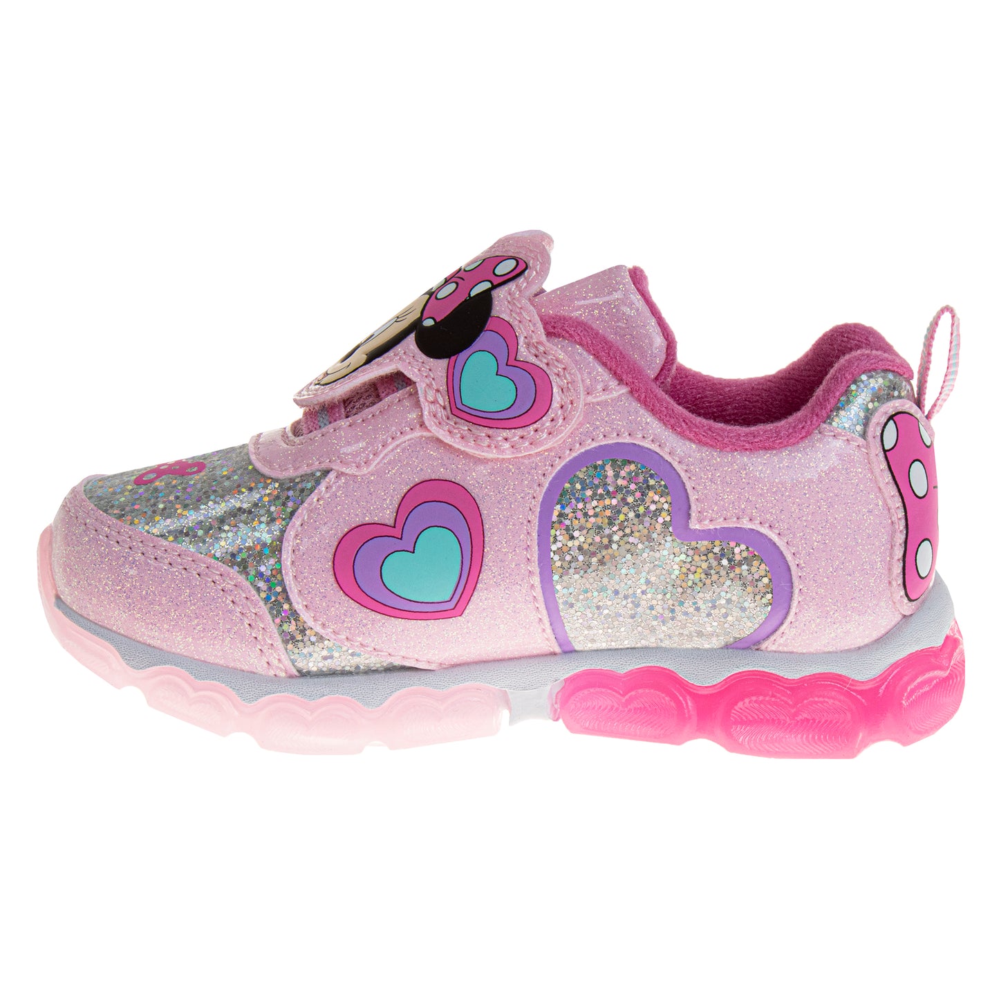 Disney Minnie Mouse Hook and Loop Glitzy Girls Sneakers (Toddlers)