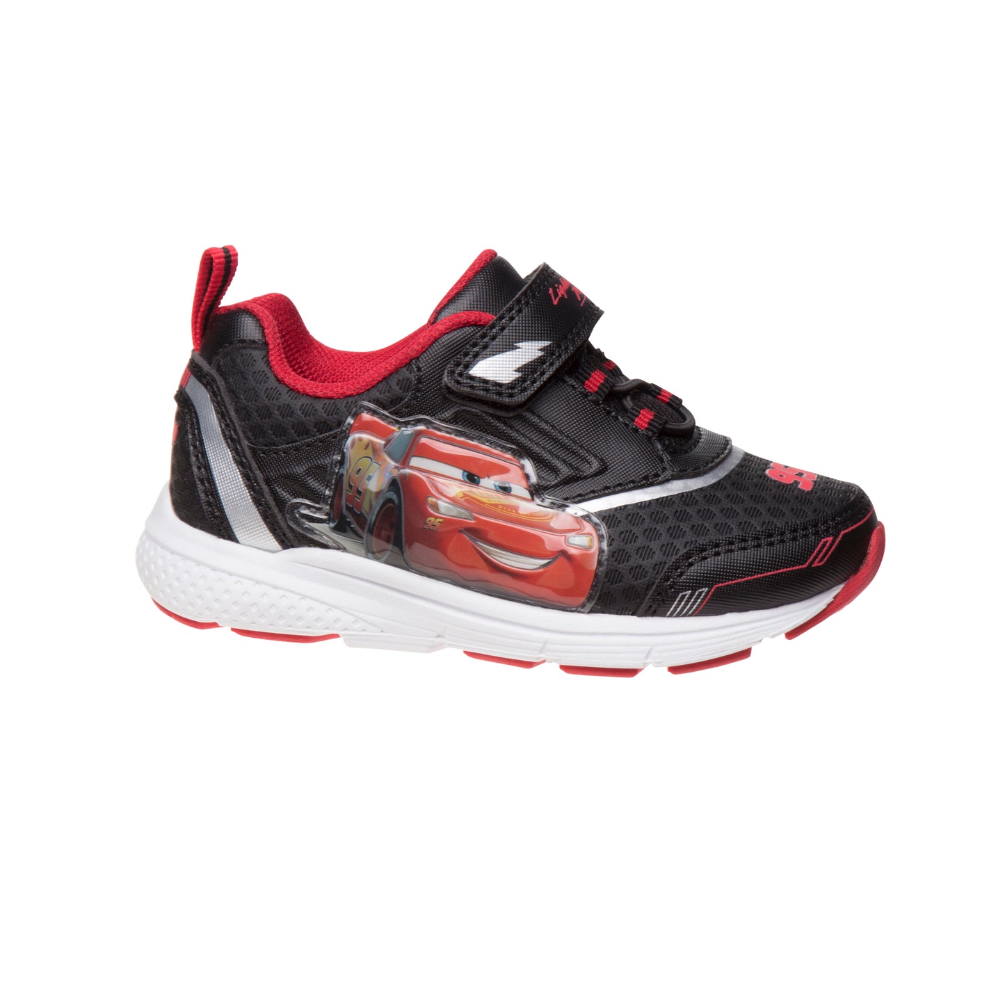 Disney Pixar Cars Sneakers Boys - Two Red Lights Flashing Athletic High-Traction Fast (Toddler â€“ Little Kid)