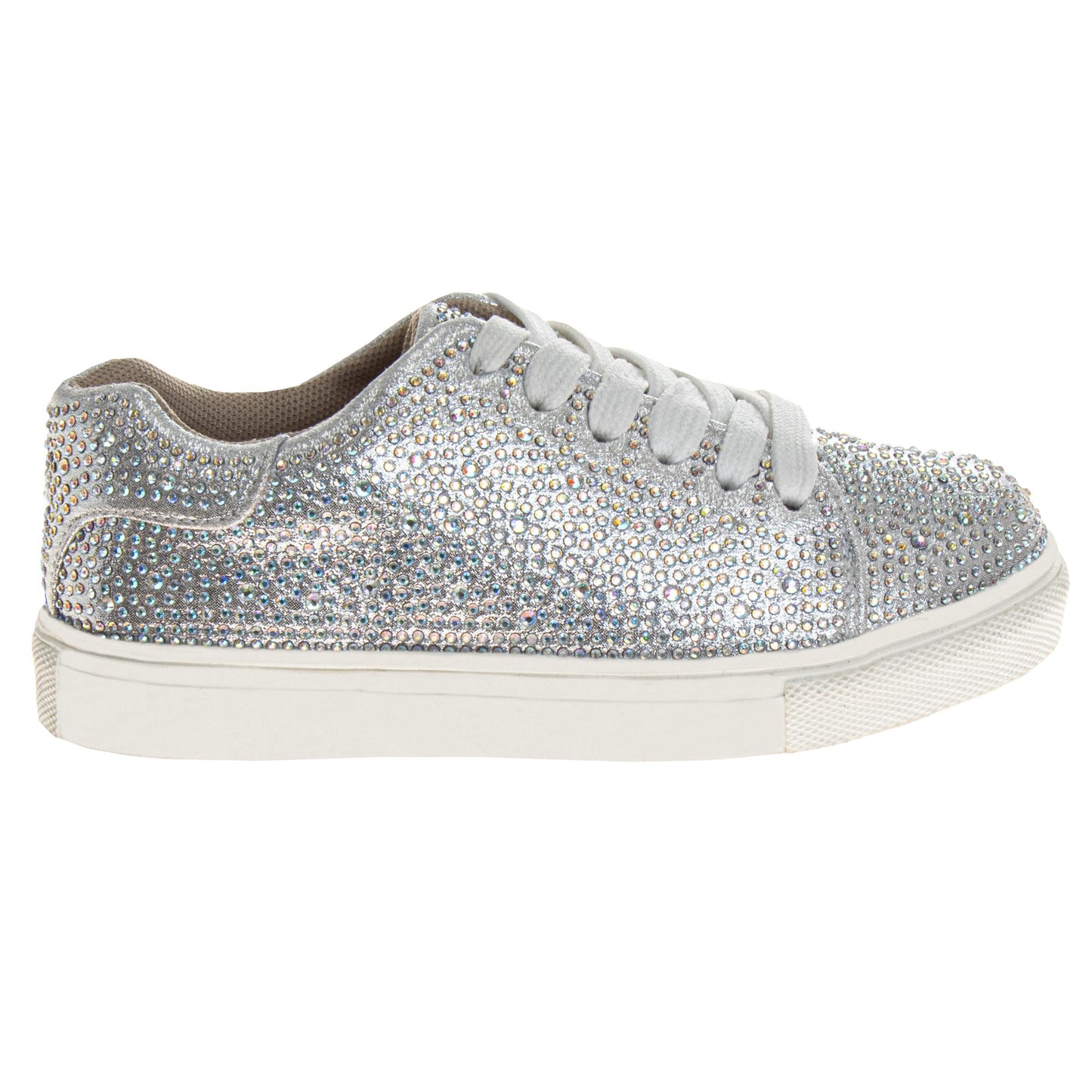 Badgley Mischka Glitzy Sneakers Girls'  Sparkly Fashion Forward Stylish Everyday Wear Comfort Fit Durable (Little Kid / Big Kid)