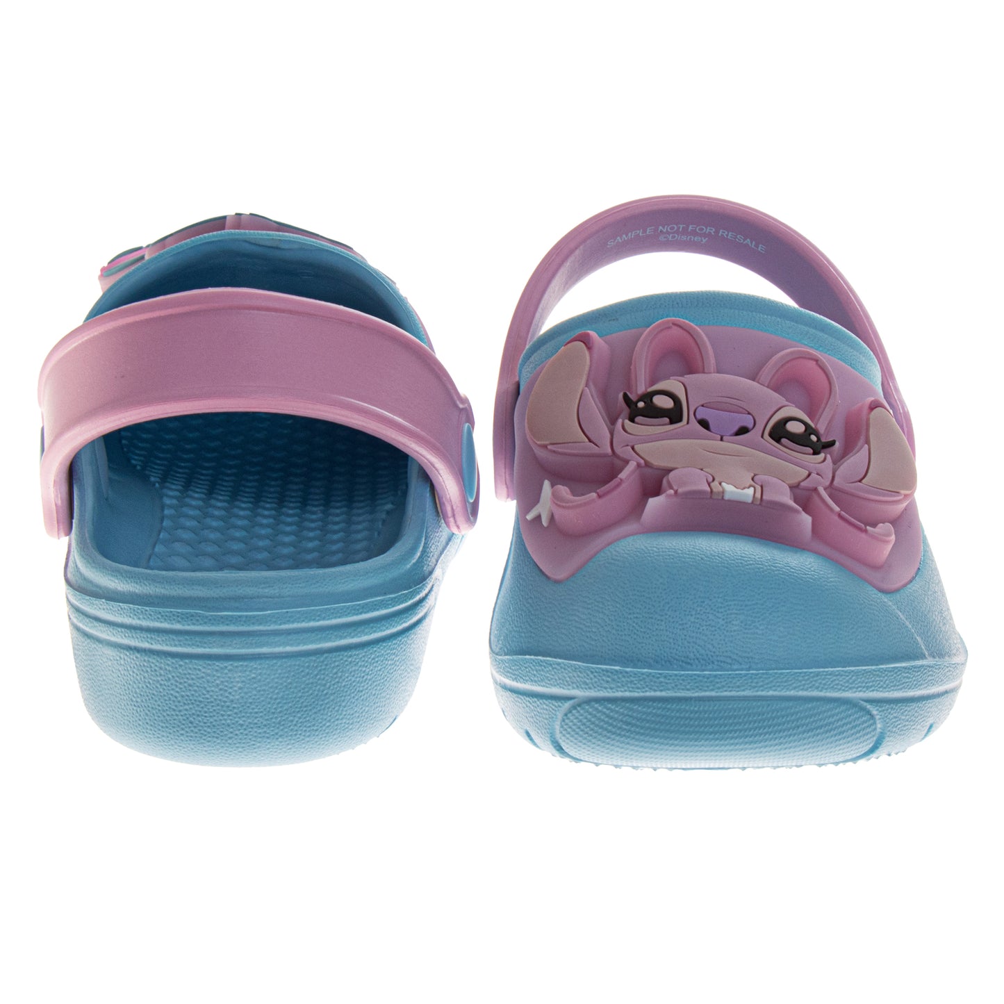Disney Girls Stitch and angel Slip-On Clogs and Back Strap (Toddler)
