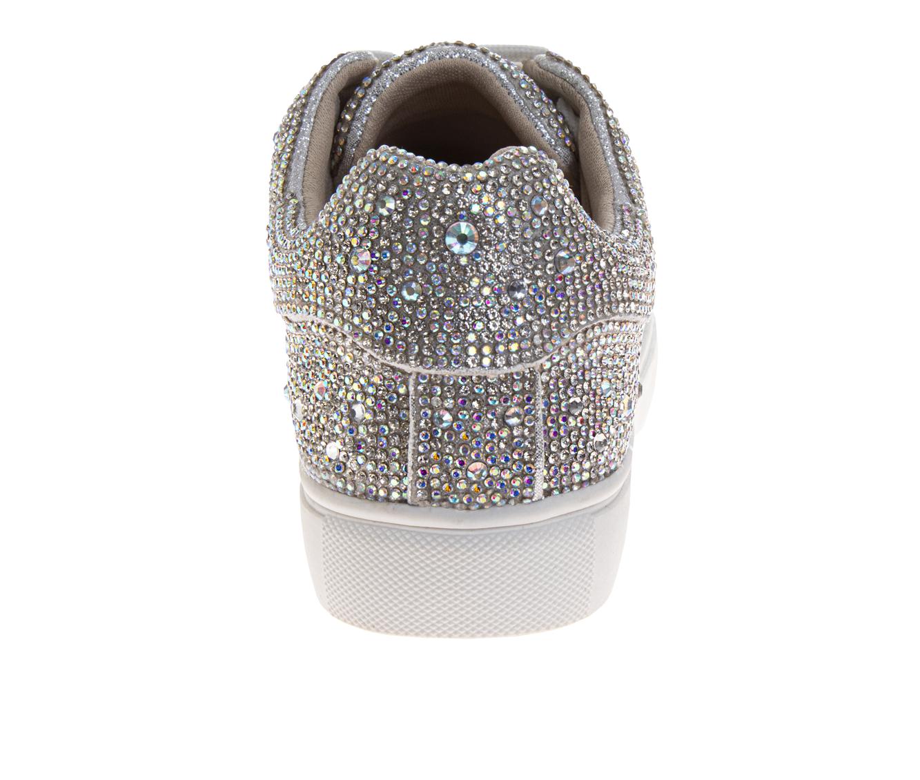 Badgley Mischka Dress Sandals for Girls Elegant Rhinestone Ankle Strap Formal (Little Kids / Big Kids)