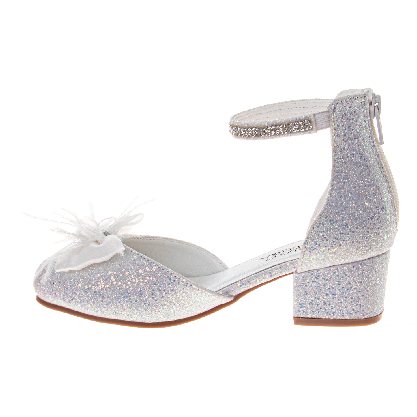 Badgley Mischka Dress Sandals Girls'  Buckle Closure Elegant Stylish Formal Wear Comfort Fit (Little Kid / Big Kid)