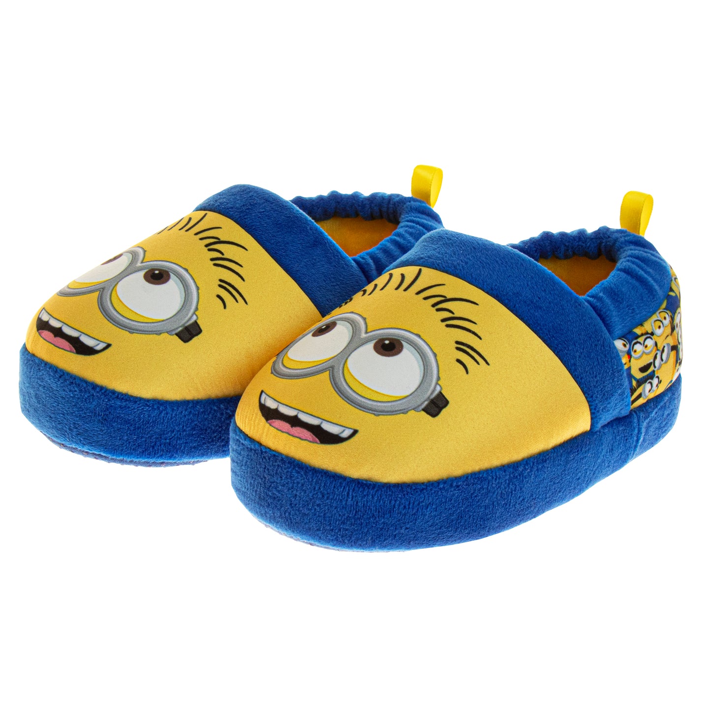 Minions Girls' Plush Slippers, Soft Indoor House Shoes with Non-Slip Sole (Toddler/Little Kid)