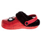 Spider-Man Fuzzy Fleece Lined Clogs for Boys Winter Warm Plush Garden Shoes
