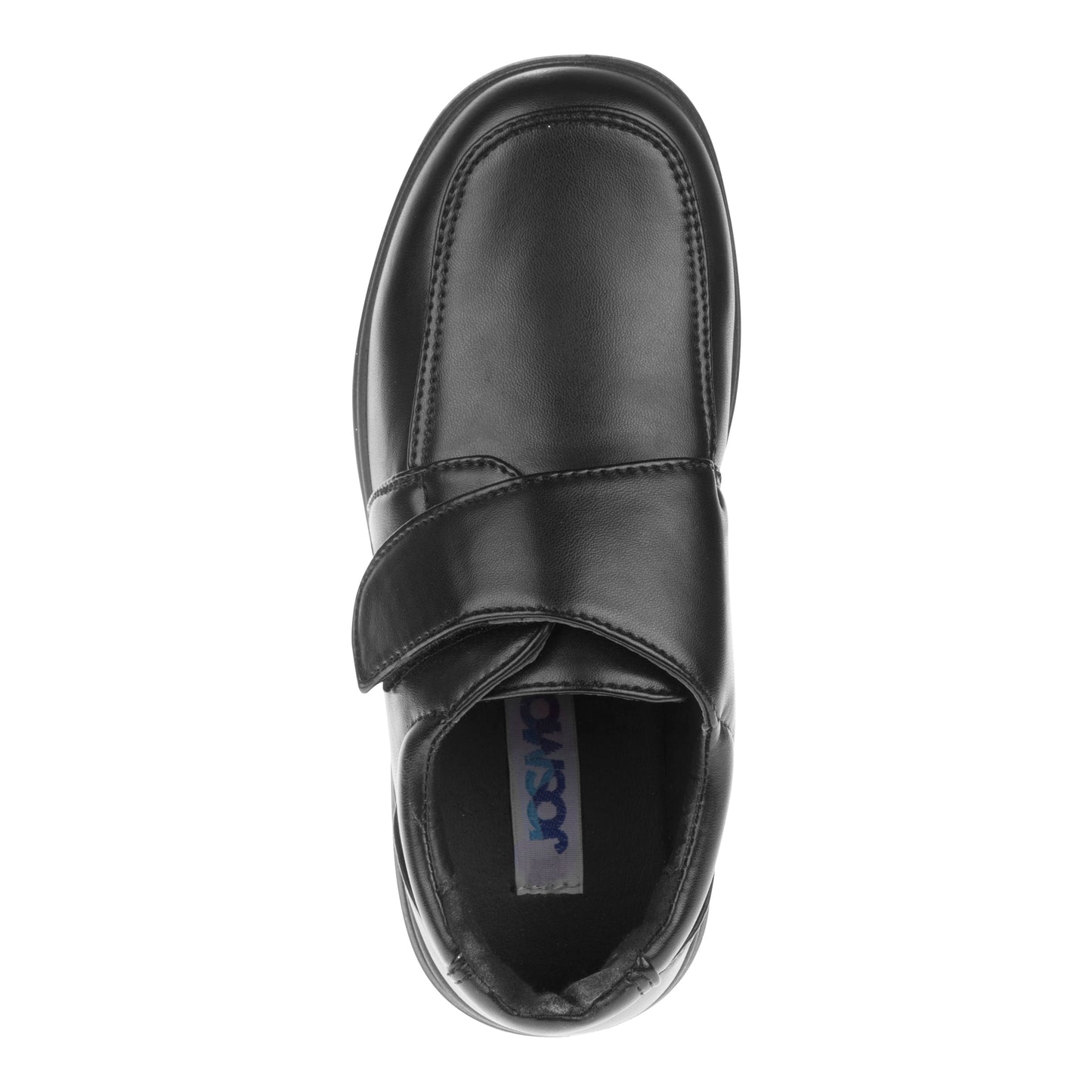 Josmo Boys' Hook & Loop School Shoes Uniform Dress Shoes with Easy Velcro Closure, Lightweight & Durable (Little Kid/Big Kid)