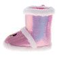 Disney Slippers Booties Minnie Mouse Warm Fluffy House Slippers for Girls (Toddlers)