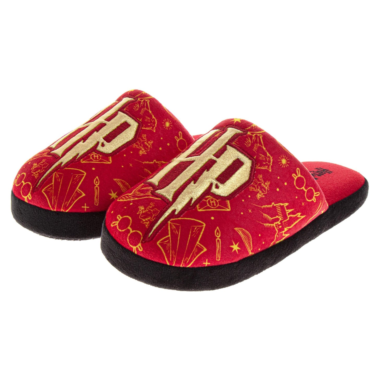 Harry Potter Slippers for Adults Cozy Plush Magical Dual Size Fit (Adult)