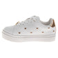 Badgley Mischka HeartStudded Sneakers Girls  Gold Accents Fashion Glamorous Stylish Casual Chic Comfort Fit (Little Kid / Big Kid)