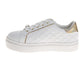 Badgley Mischka Girls' Fashion Lace-Up Low Top Sneakers with Metallic Accents (Little Kids/Big Kids)