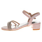 Badgley Mischka Low Heeled Dress Sandals Girls - Elegant Sparkly Ankle Strap Formal Occasion Comfort Fit (Little Kid â€“ Big Kid)