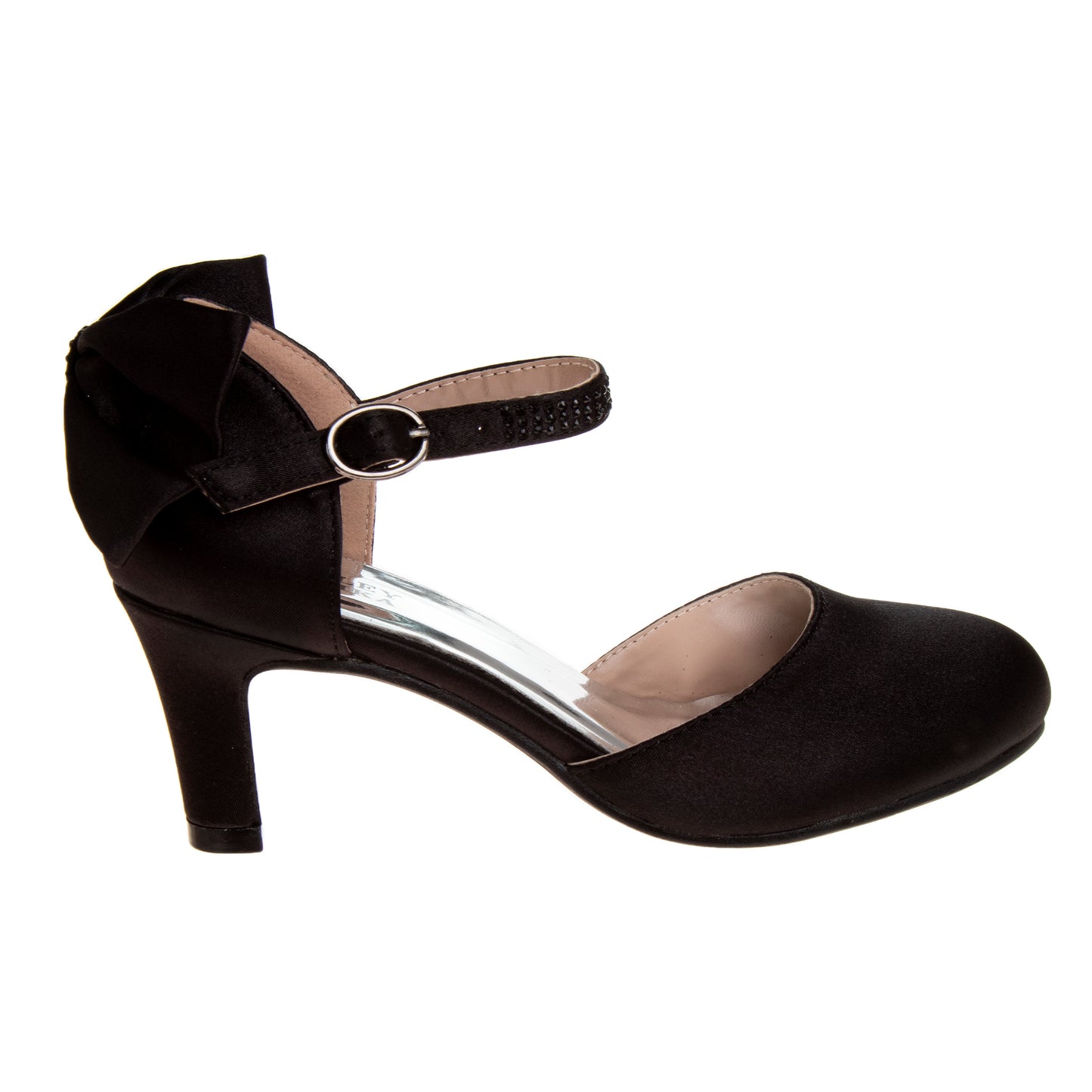 Badgley Mischka Heel Dress Shoes for Girls / Elegant Formal Comfort Design with Buckle Closure (Little Kid / Big Kid)
