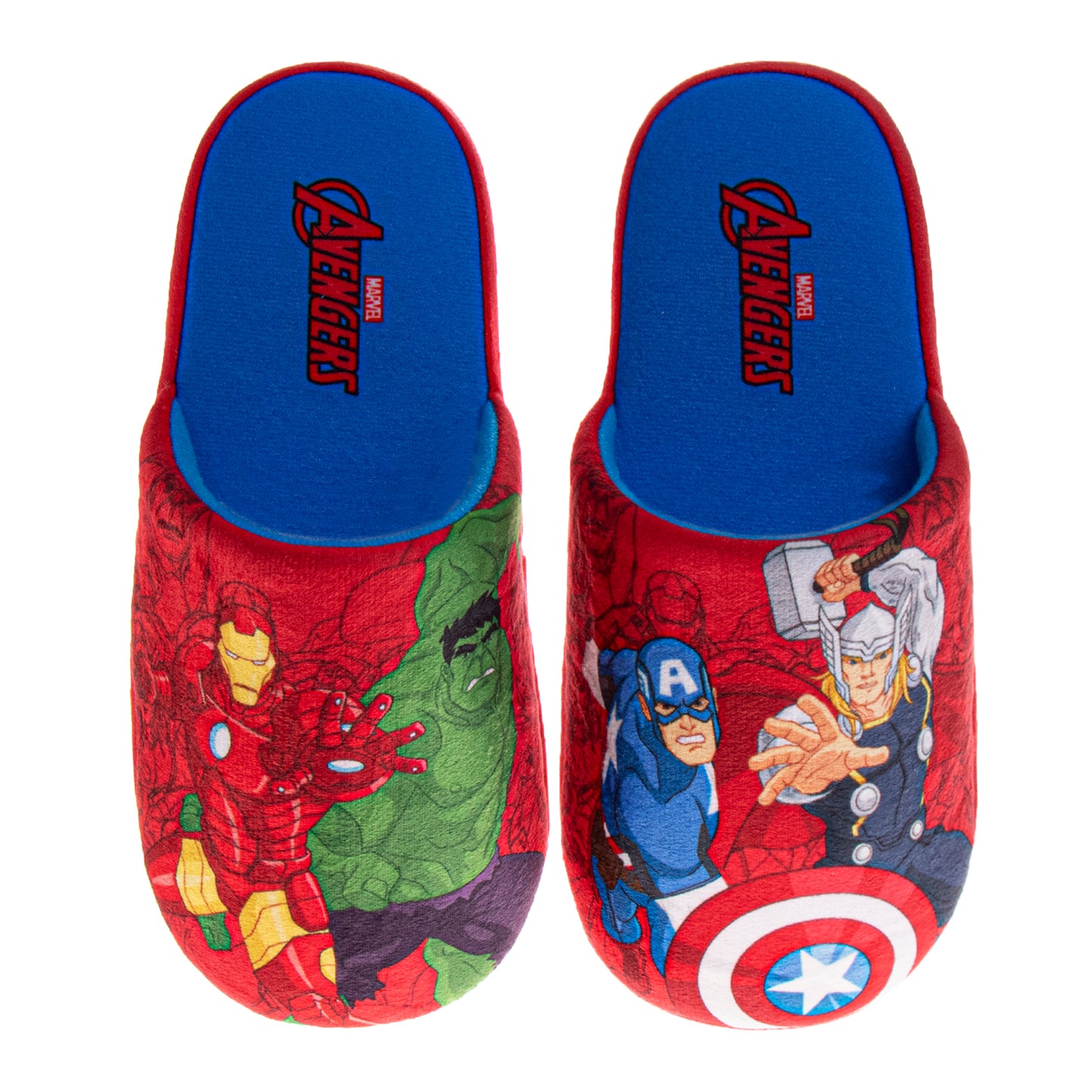 Avengers Slippers Captain America Hulk Thor IronMan Boys House Shoes Indoor Cozy Plush Slippers