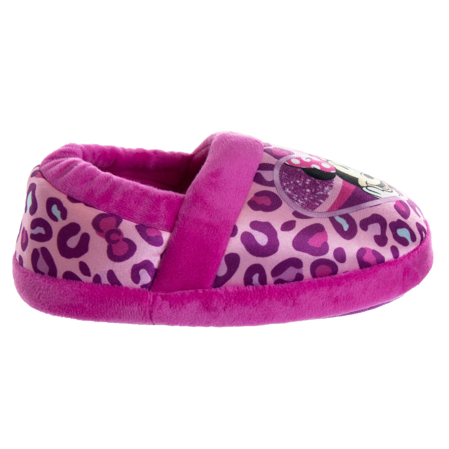 Disney Minnie Mouse Girls Dual Sizes Nylex Fabric Slippers