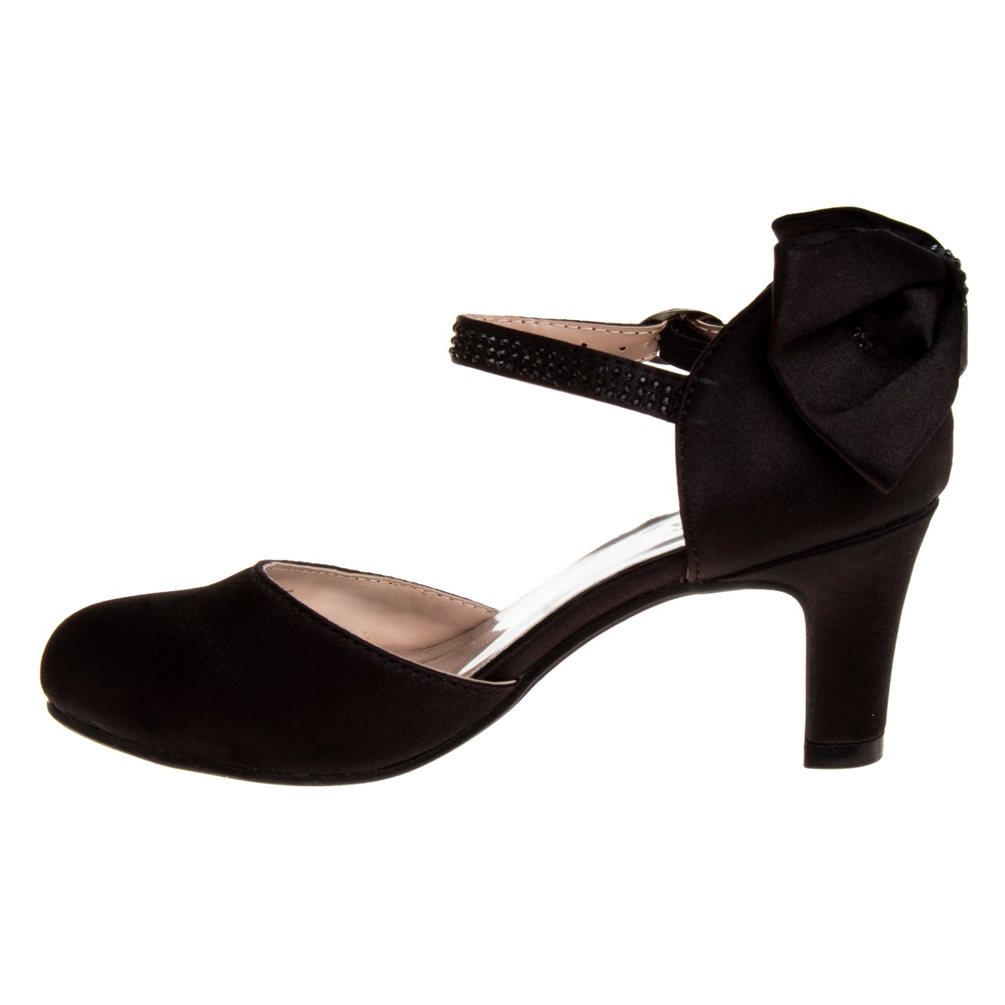 Badgley Mischka Heel Dress Shoes for Girls / Elegant Formal Comfort Design with Buckle Closure (Little Kid / Big Kid)