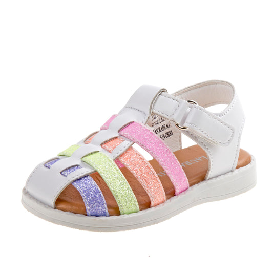 Laura Ashley Sandals Girls'  Stylish Easy On/Off Comfort Fit Summer Ready Durable Adjustable Strap (Toddler)