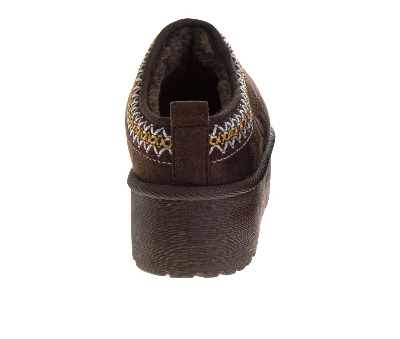 Avalanche Women's Platform Slippers Cozy Slip-On House Shoes with Soft Faux Fur Lining & Cushioned Sole (Adult)