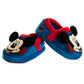 Disney Mickey Mouse Boys' Slippers - Cozy Plush Fuzzy Lightweight Warm Comfort Soft House Shoes - Navy Blue Red (size 5-12 Toddler)