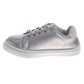 Badgley Mischka Glitter Stars Lace-Up Sneakers Girls - Glamorous Fashion Forward Sparkle Detail High Shine Athleisure (Little Kid â€“ Big Kid)