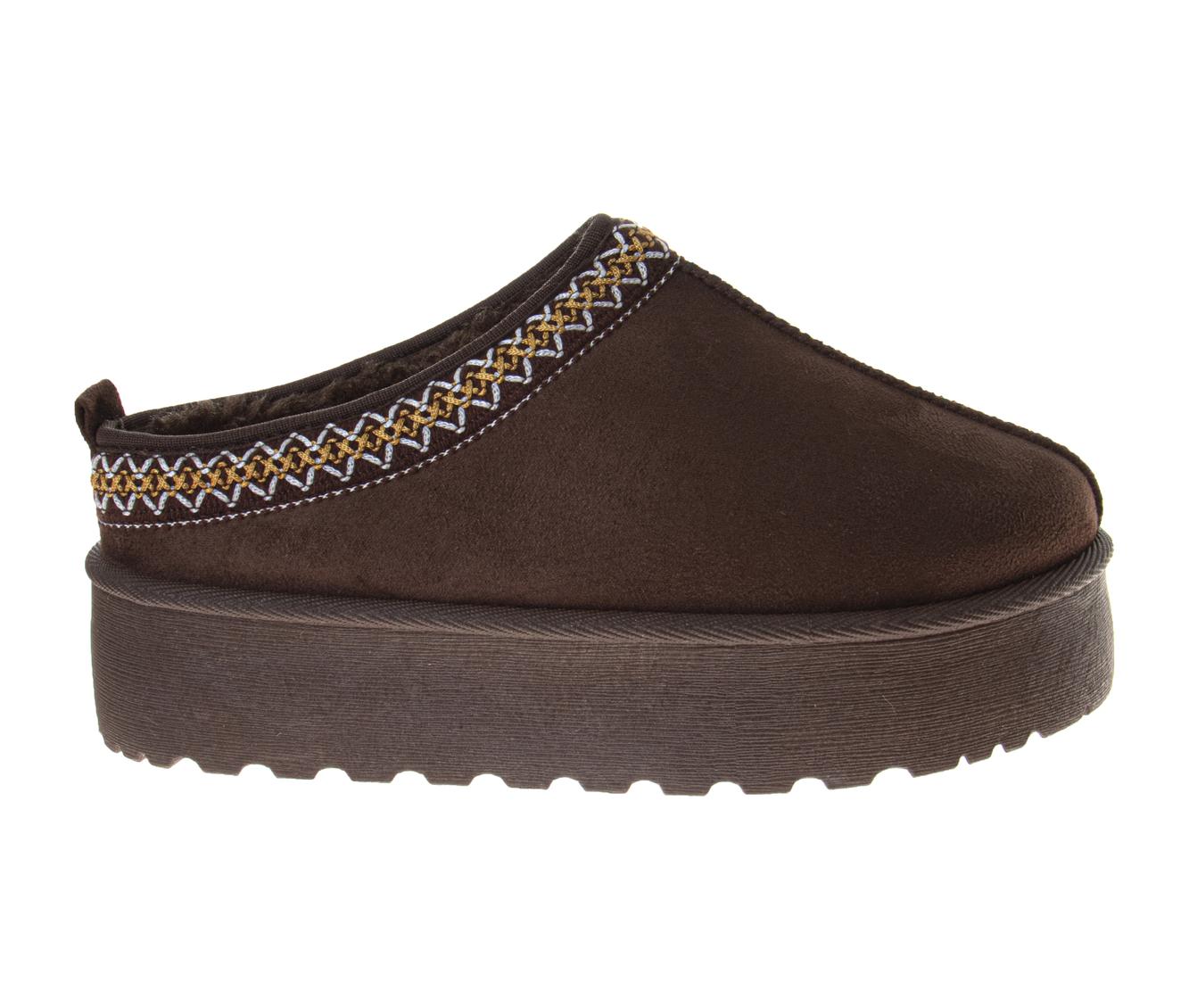 Avalanche Women's Platform Slippers Cozy Slip-On House Shoes with Soft Faux Fur Lining & Cushioned Sole (Adult)