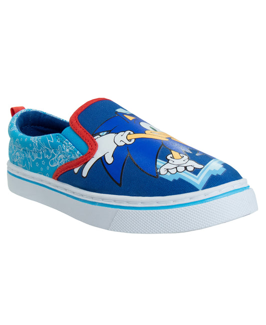 Sonic the Hedgehog Boys/Girls Toddler Slip On Canvas Sneakers