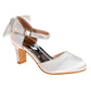 Badgley Mischka Heel Dress Shoes for Girls / Elegant Formal Comfort Design with Buckle Closure (Little Kid / Big Kid)