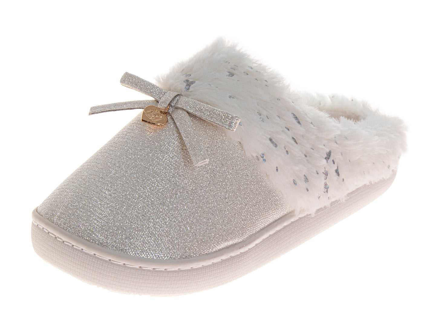 Badgley Mischka Slippers for Women - Classic Faux Fur Cross-Band Comfortable Style (Adults)