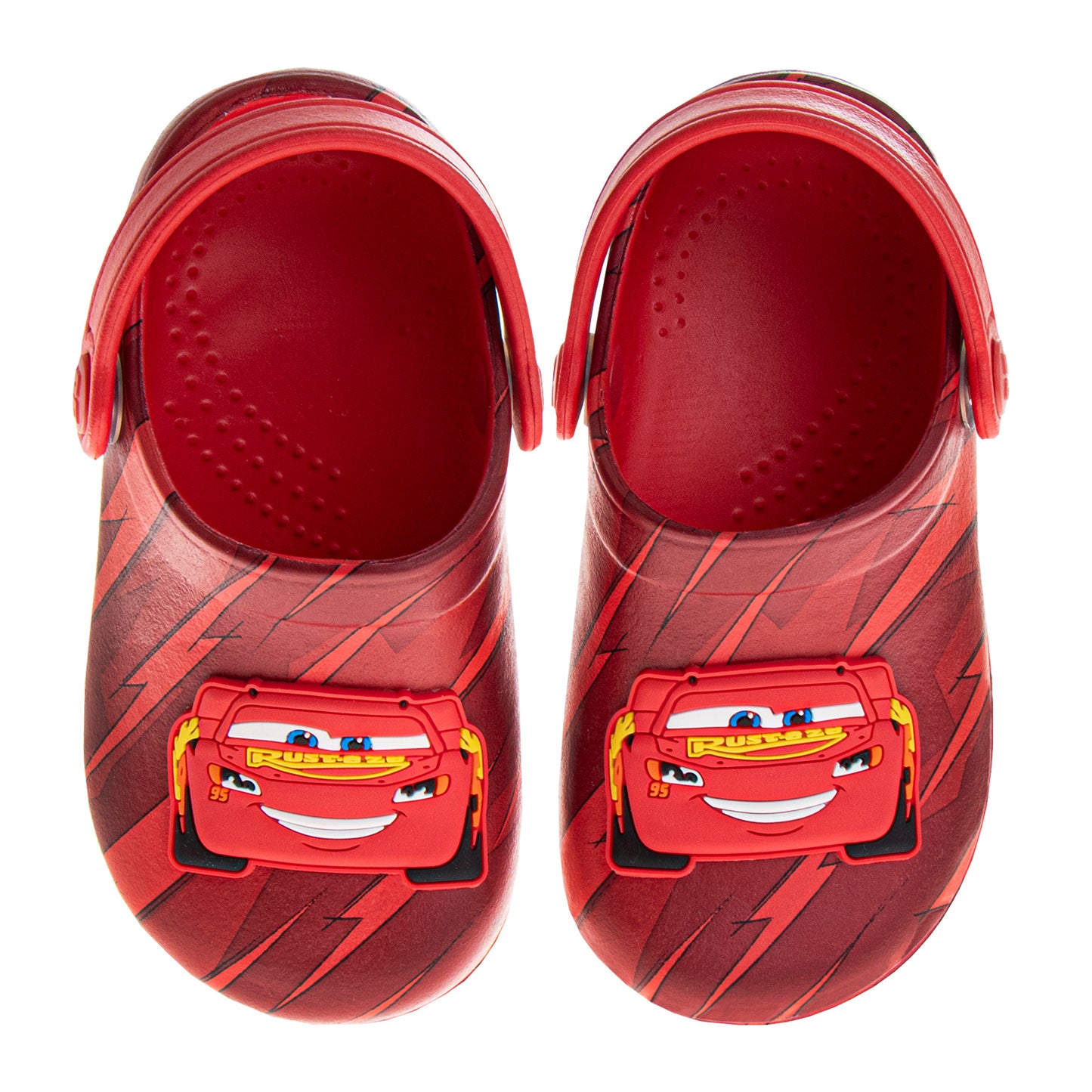Josmo Cars Clog Sandal Waterproof Slip-On Slides for Boys - Lightning McQueen Closed Toe Clogs with Backstrap (Sizes: 5-10 Toddlerss)