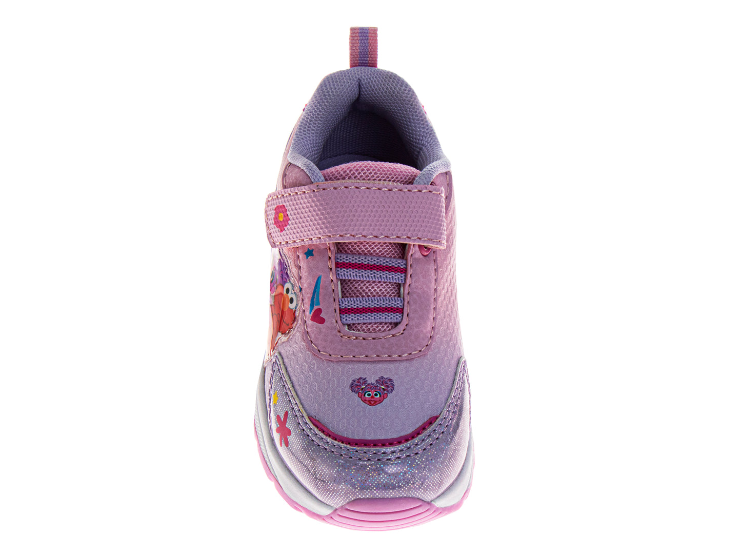 Sesame Street Girls Abby and Elmo Toddler Hook and Loop Lightup Sneakers