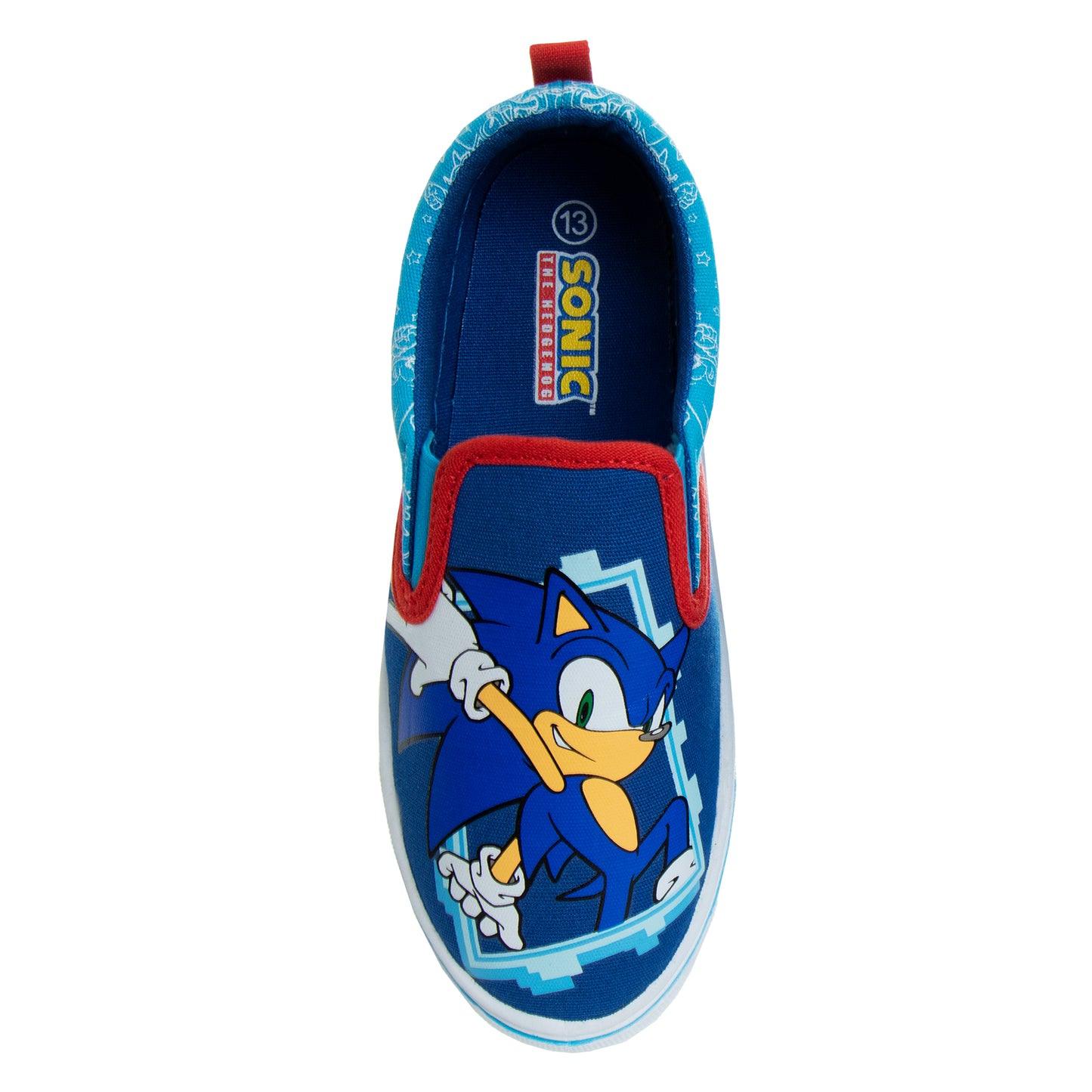 Sonic the Hedgehog Boys/Girls Toddler Slip On Canvas Sneakers