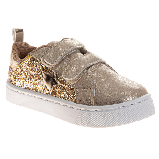 Laura Ashley Girls' HookandLoop Sneakers Stylish and EasytoWear Footwear (Toddler / Little Girl)