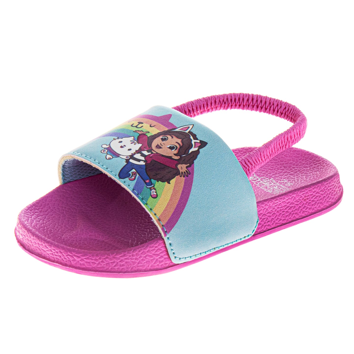 Gabbyâ€™s Dollhouse Girls Dual Size Slide Sandals Featuring Gabby and Cakey (Toddler / Little Kid)
