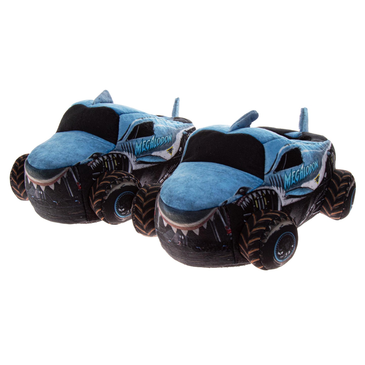 Monster Jam Megalodon Kids 3D Slip-On Slippers Dual Sizes (Toddler / Little Kid)