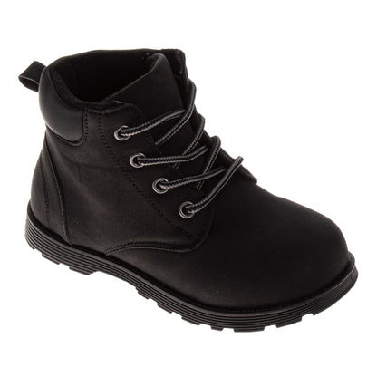Josmo Kids' Unisex Lace-Up Combat Boots, Lightweight Fashion Ankle Boots for Boys & Girls (Little Kid/Big Kid)